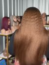 26” SDD brown kinky straight with 5x5 closure