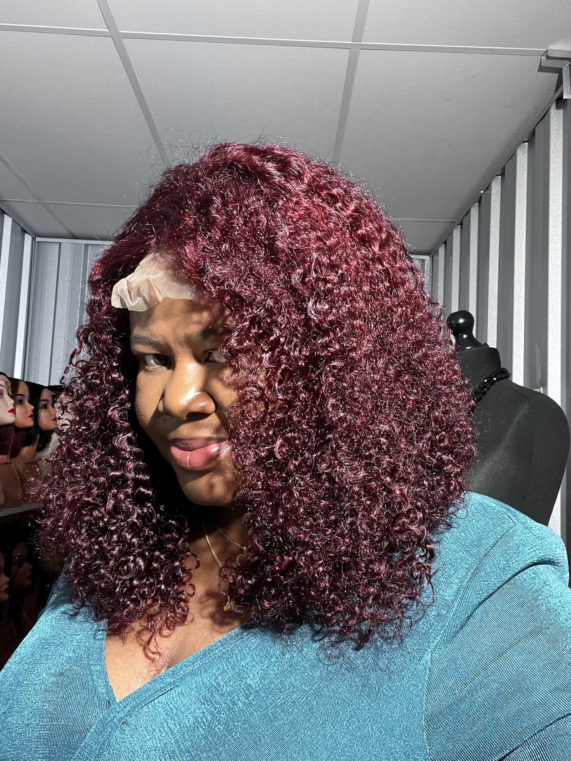 16” burgundy pixie with 4x4 closure - Image 5