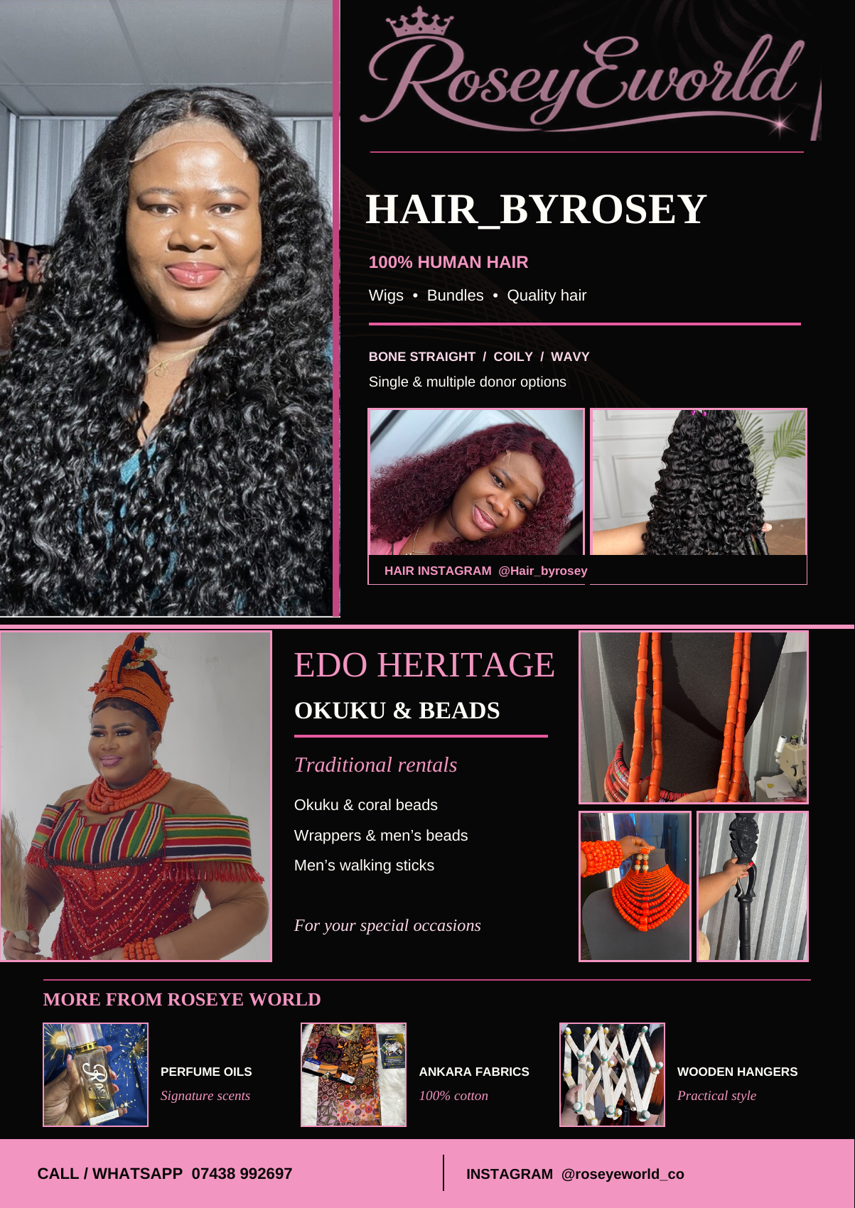 Edo okuku and beads for rent